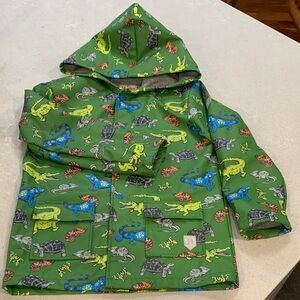 Hatley Lined Green Dinosaur Raincoat for Kids